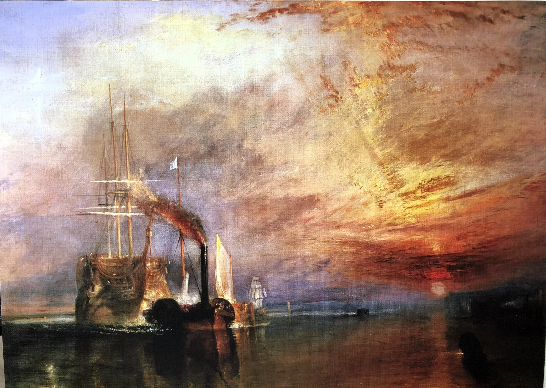 THE FIGHTING TEMERAIRE TUGGED TO HER LAST BERTH TO BE BROKEN UP