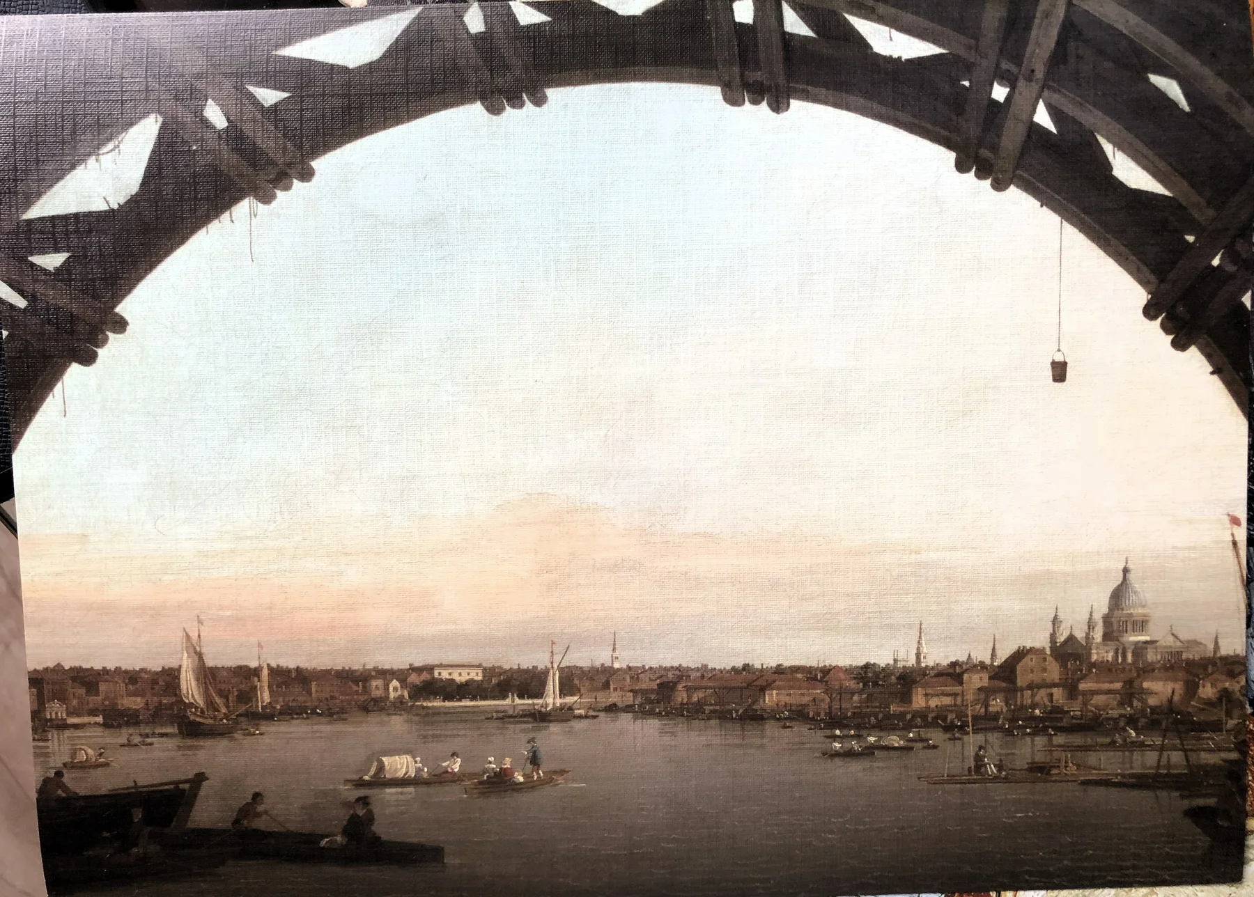 LONDON SEEN THROUGH AN ARCH OF WESTMINSTER BRIDGE